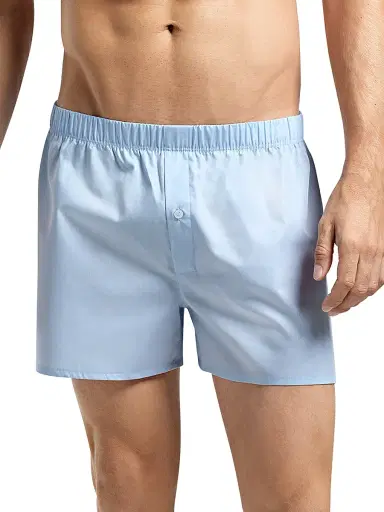 Hanro Fancy Woven Boxers - Light Blue - Size XXL | Thumbnail 1 Hanro Fancy Woven Boxers - Light Blue - Size XXL | Thumbnail 1