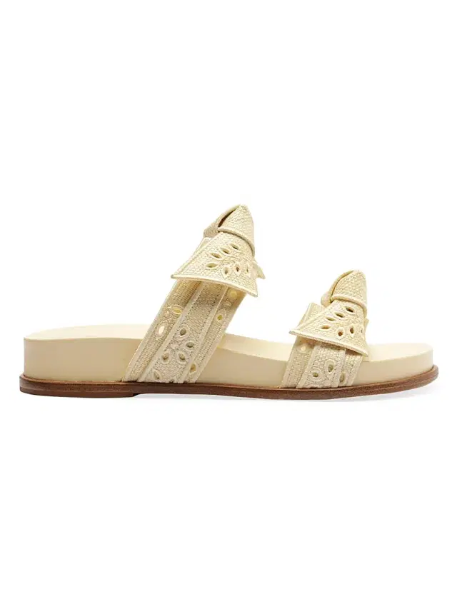 Alexandre Birman Women's Maxi Clarita Embroidered Sandals - Creamy