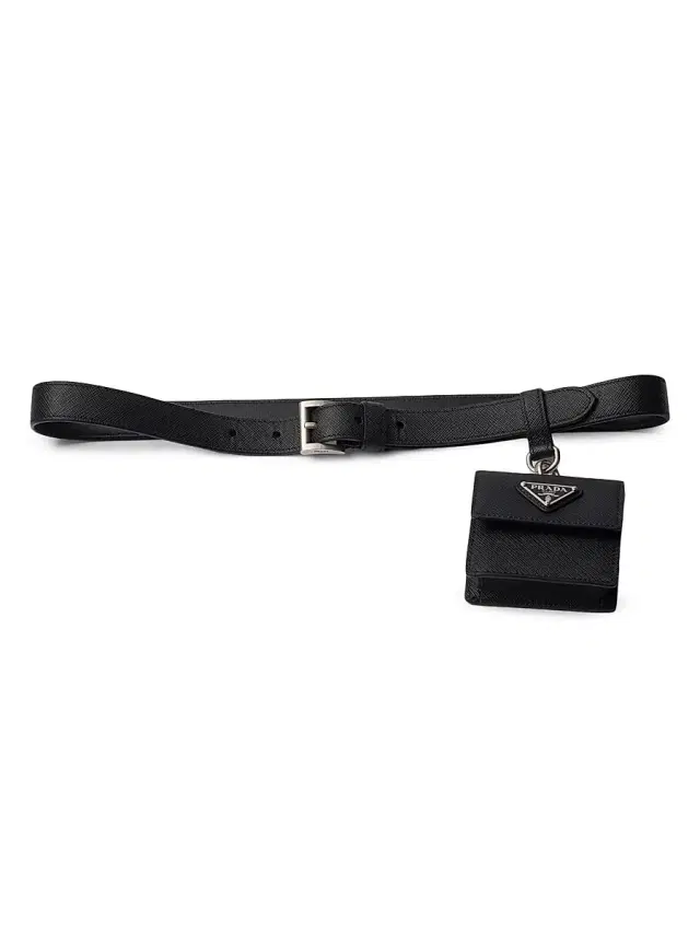 Women's Saffiano Leather Belt - Black