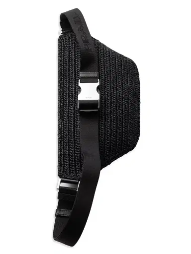 Prada Men's Crochet Belt Bag - Black | Thumbnail 3 Prada Men's Crochet Belt Bag - Black | Thumbnail 3