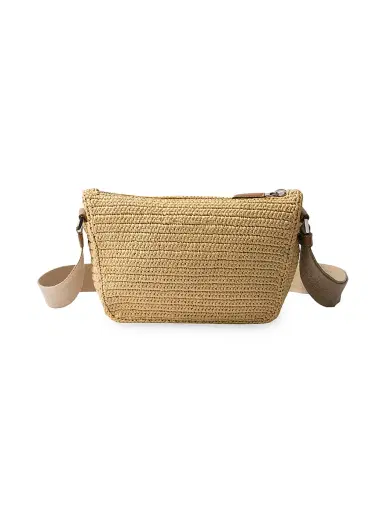 Prada Men's Crochet Shoulder Bag - Beige Khaki | Thumbnail 3