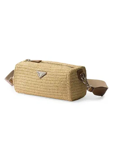 Prada Men's Crochet Shoulder Bag - Beige Khaki | Thumbnail 2