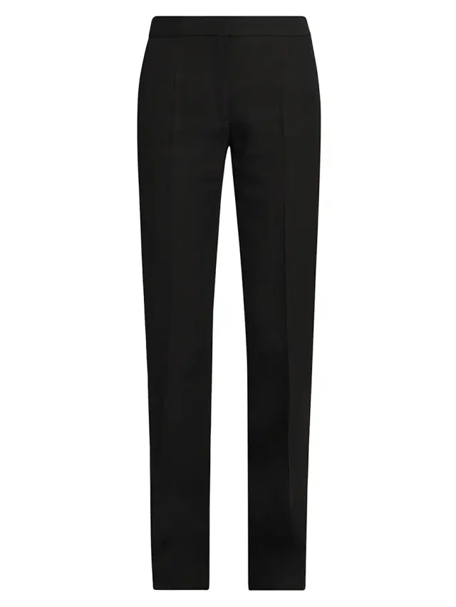 Women's Tailored Darted Straight Pants - Black