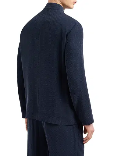 Giorgio Armani Men's Nero Collar Evening Jacket - Evening Blue - Size 48 | Thumbnail 4