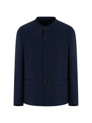 Giorgio Armani Men's Nero Collar Evening Jacket - Evening Blue - Size 48 | Thumbnail 1