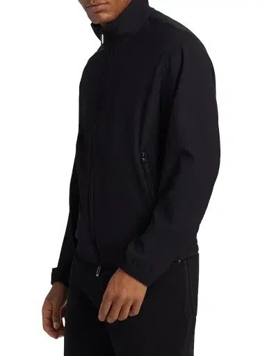 Emporio Armani Men's Stretch Nylon Zip-Front Jacket | Thumbnail 4 Emporio Armani Men's Stretch Nylon Zip-Front Jacket | Thumbnail 4