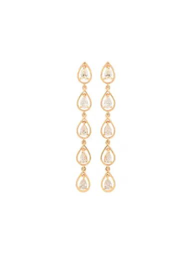 Wish Fine Jewelry 0.72ct Diamond 14K Gold Dangle Drop Earrings | Thumbnail 1