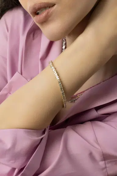 Suzanne Kalan Classic Diamond Baguette Tennis Bracelet | Thumbnail 2