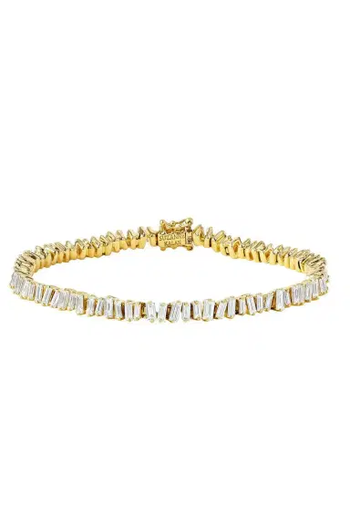 Suzanne Kalan Classic Diamond Baguette Tennis Bracelet | Thumbnail 1