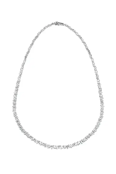 Suzanne Kalan Classic Diamond Baguette Tennis Necklace | Thumbnail 5