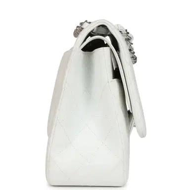 Chanel Pre-owned Chanel Jumbo Classic Single Flap Bag White Caviar Silver Hardware | Thumbnail 4 Chanel Pre-owned Chanel Jumbo Classic Single Flap Bag White Caviar Silver Hardware | Thumbnail 4