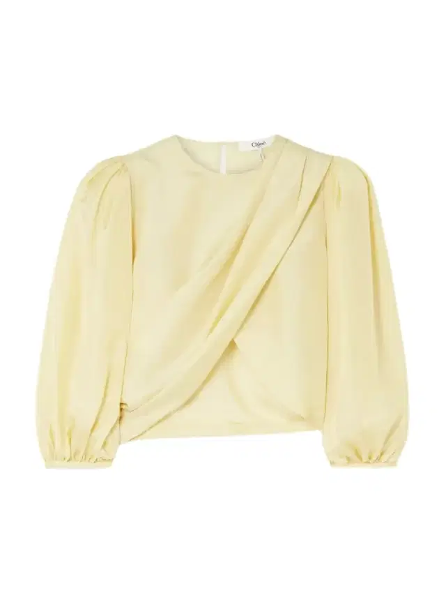 Draped Wrap-effect Cropped Silk-satin Blouse