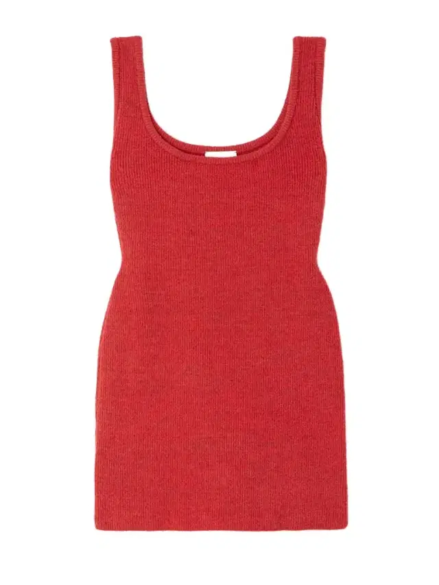 Cotton Crochet-trimmed Ribbed-knit Mini Dress