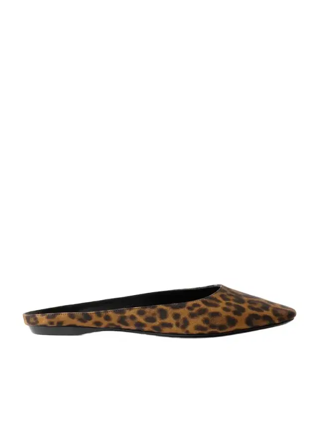 Lido Leopard-print Grosgrain Slippers