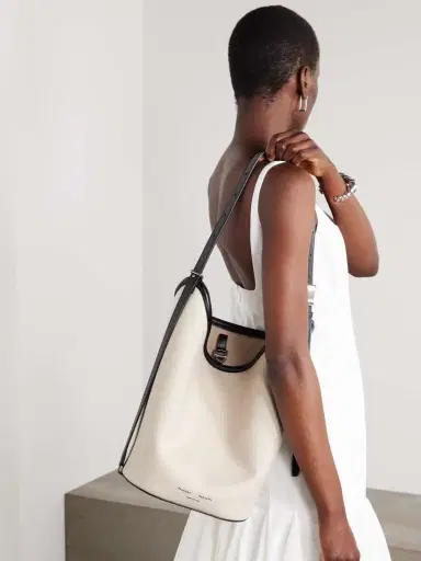 Proenza Schouler Brant Leather-trimmed Linen Bucket Bag | Thumbnail 2 Proenza Schouler Brant Leather-trimmed Linen Bucket Bag | Thumbnail 2
