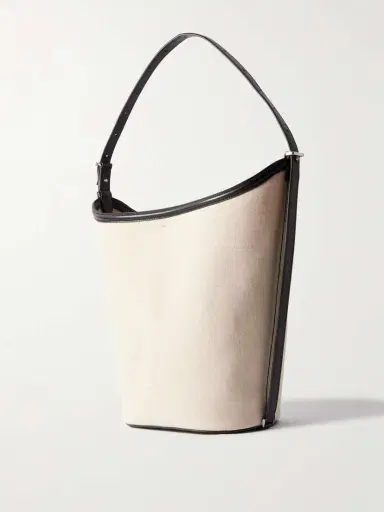 Proenza Schouler Brant Leather-trimmed Linen Bucket Bag | Thumbnail 3 Proenza Schouler Brant Leather-trimmed Linen Bucket Bag | Thumbnail 3