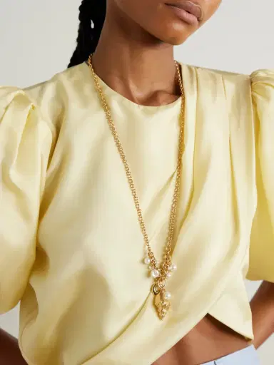 Chloé tone Faux Pearl Necklace | Thumbnail 2 Chloé tone Faux Pearl Necklace | Thumbnail 2