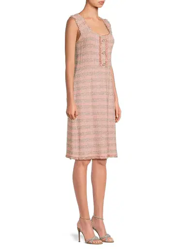 Misook Women's Tweed A-line Dress - Porcelain | Thumbnail 4 Misook Women's Tweed A-line Dress - Porcelain | Thumbnail 4