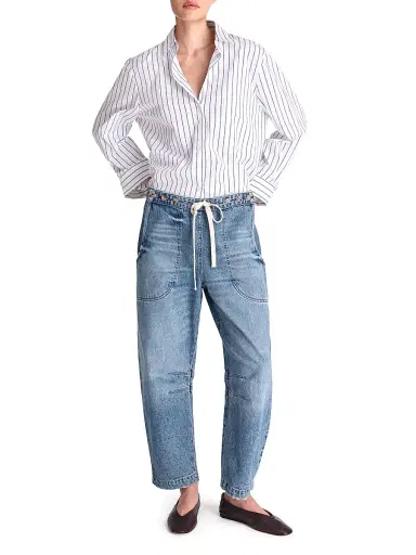 TWP Women's Jetties Beach Barrel-Leg Jeans | Thumbnail 2 TWP Women's Jetties Beach Barrel-Leg Jeans | Thumbnail 2