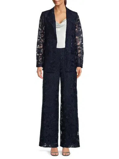 Ungaro Women's Arya Lace Blazer - Navy | Thumbnail 2