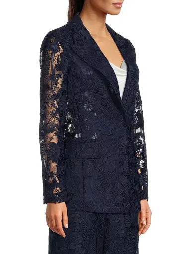 Ungaro Women's Arya Lace Blazer - Navy | Thumbnail 4
