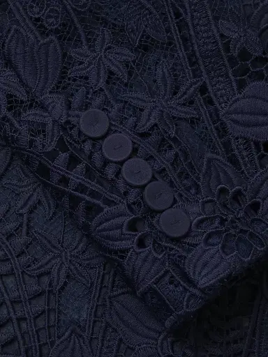 Ungaro Women's Arya Lace Blazer - Navy | Thumbnail 6
