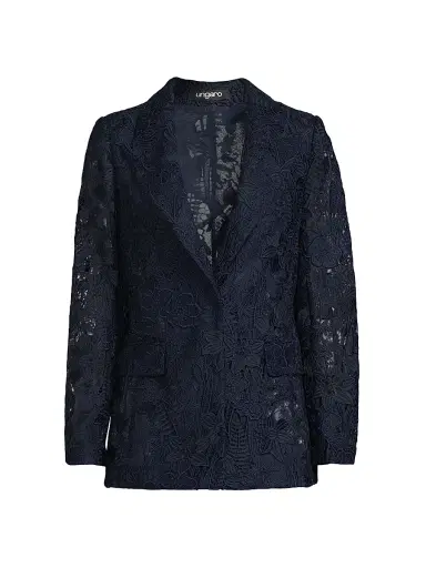 Ungaro Women's Arya Lace Blazer - Navy | Thumbnail 1
