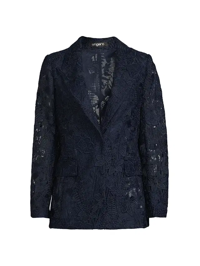 Ungaro Women's Arya Lace Blazer - Navy