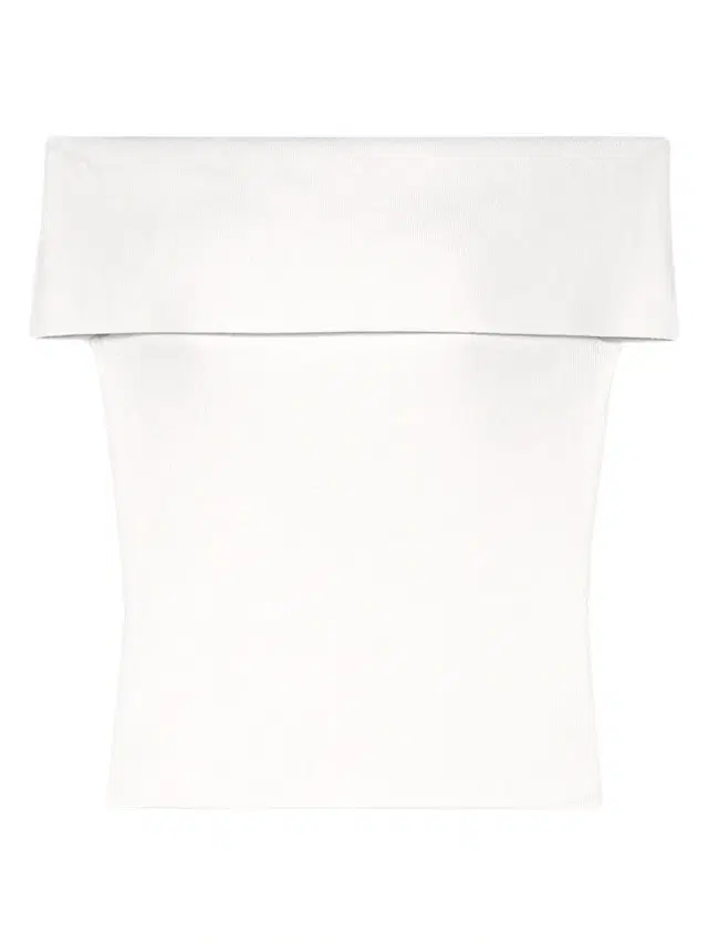 Women's Rib Knit Bardot-Neck Top - White
