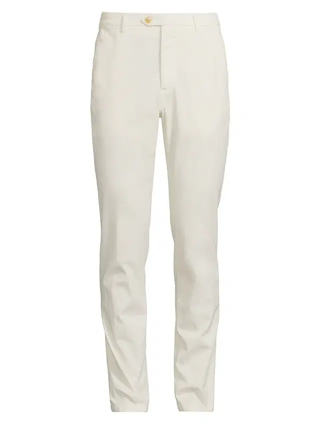Canali Men's Chino Stretch-Cotton Pants - White