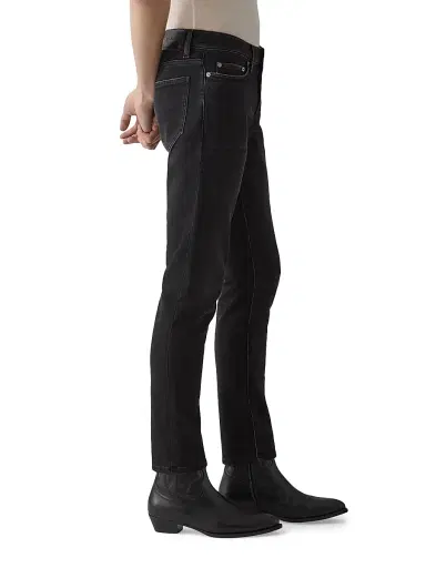 BLK DNM Men's Stretch-Denim Mid-Rise Slim-Fit Jeans - Subtle Black - Size 38 | Thumbnail 2