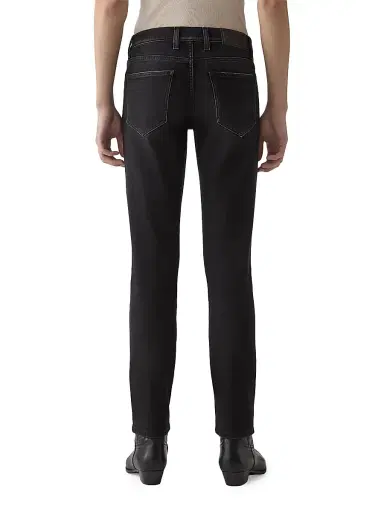BLK DNM Men's Stretch-Denim Mid-Rise Slim-Fit Jeans - Subtle Black - Size 38 | Thumbnail 3