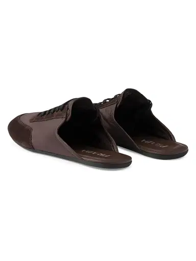 Prada Women's Collapse Re-Nylon and Suede Mules | Thumbnail 3