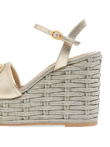 Valentino Garavani Women's VLogo Signature Wedge Sandals 120MM - Rose Cannelle | Thumbnail 11