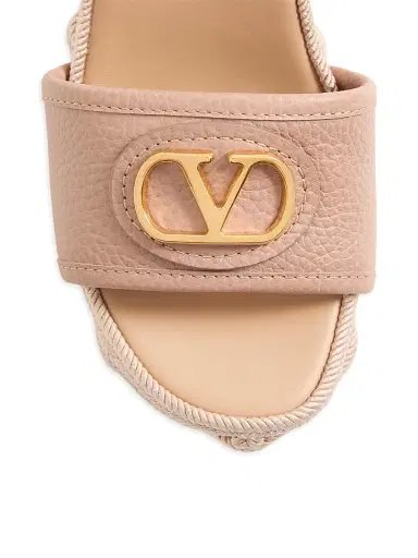 Valentino Garavani Women's VLogo Signature Wedge Sandals 120MM - Rose Cannelle | Thumbnail 6