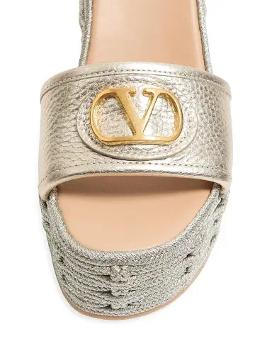 Valentino Garavani Women's VLogo Signature Wedge Sandals 120MM - Rose Cannelle | Thumbnail 9