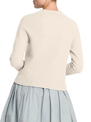 Jil Sander Women's Wool Crewneck Sweater - Natural - Size 0 | Thumbnail 5 Jil Sander Women's Wool Crewneck Sweater - Natural - Size 0 | Thumbnail 5