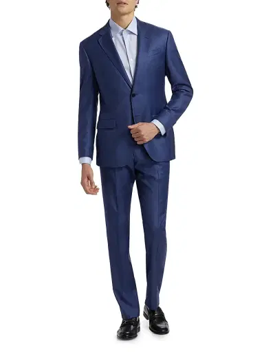Emporio Armani Men's Virgin Wool Suit - High Blue - Size 40 | Thumbnail 2 Emporio Armani Men's Virgin Wool Suit - High Blue - Size 40 | Thumbnail 2