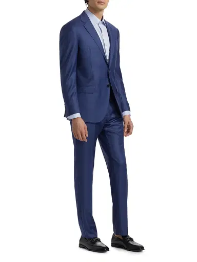 Emporio Armani Men's Virgin Wool Suit - High Blue - Size 40 | Thumbnail 3 Emporio Armani Men's Virgin Wool Suit - High Blue - Size 40 | Thumbnail 3