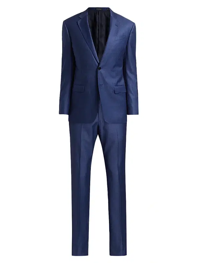 Men's Virgin Wool Suit - High Blue Men's Virgin Wool Suit - High Blue