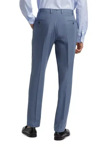 Emporio Armani Men's Crease-Front Trousers - Blue - Size 34 | Thumbnail 5