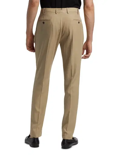 Emporio Armani Men's Crease-Front Trousers - Dark Tan - Size 38 | Thumbnail 5
