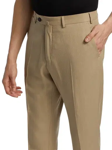 Emporio Armani Men's Crease-Front Trousers - Dark Tan - Size 38 | Thumbnail 6