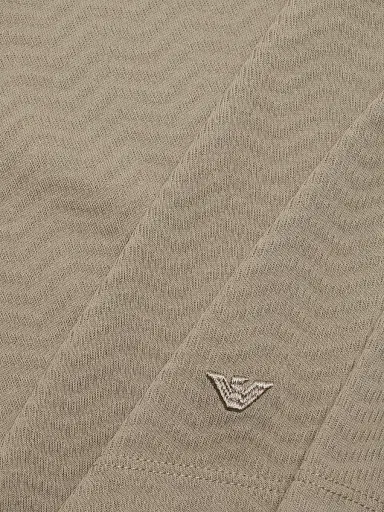 Emporio Armani Men's Chevron Cotton Jersey Polo Shirt | Thumbnail 7 Emporio Armani Men's Chevron Cotton Jersey Polo Shirt | Thumbnail 7