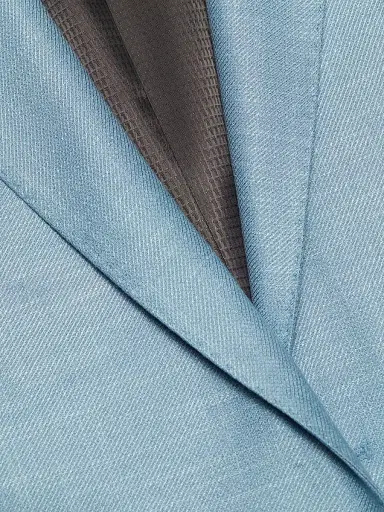 Emporio Armani Men's Bamboo-Silk Blend Jacket - Sky Blue - Size 46 | Thumbnail 7