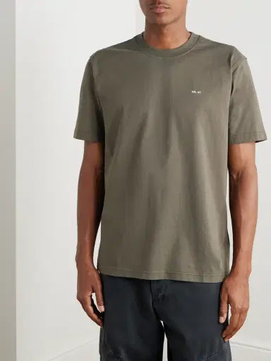 NN07 Adam 3209 Logo-Embroidered Pima Cotton-Jersey T-Shirt - Men | Thumbnail 3