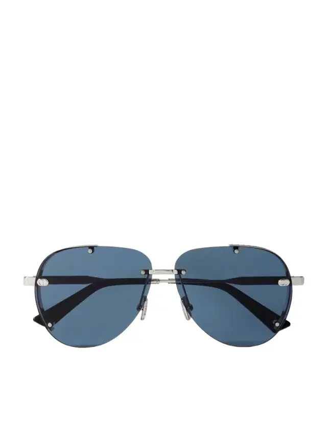 DIOR Eyewear NeoDior A1U Aviator-Style Silver-Tone Sunglasses - Men
