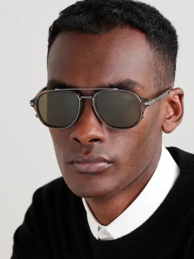 DIOR Eyewear DiorBlacksuit A4U Aviator-Style Tortoiseshell Acetate and Silver-Tone Sunglasses - Men | Thumbnail 2 DIOR Eyewear DiorBlacksuit A4U Aviator-Style Tortoiseshell Acetate and Silver-Tone Sunglasses - Men | Thumbnail 2
