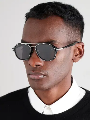 DIOR Eyewear DiorBlacksuit A4U Havana Aviator-Style Acetate and Silver-Tone Sunglasses - Men | Thumbnail 2 DIOR Eyewear DiorBlacksuit A4U Havana Aviator-Style Acetate and Silver-Tone Sunglasses - Men | Thumbnail 2