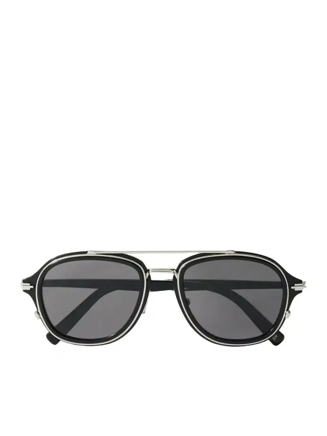DIOR Eyewear DiorBlacksuit A4U Havana Aviator-Style Acetate and Silver-Tone Sunglasses - Men